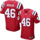 Men Nike New England Patriots &46 James Develin Elite Red Alternate NFL Jersey