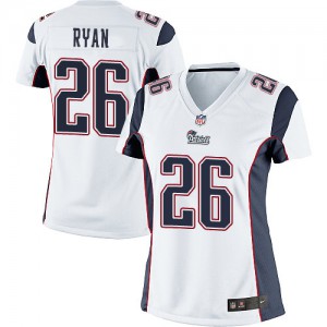 Femmes Nike New England Patriots # 26 Logan Ryan Élite blanc NFL Maillot Magasin
