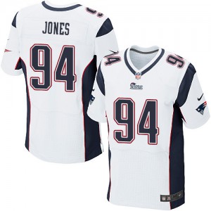 Hommes Nike New England Patriots # 94 Chris Jones Élite blanc NFL Maillot Magasin