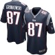 Couleur NFL maillot de l'équipe jeunesse Nike New England Patriots # 87 Rob Gronkowski Élite Navy Blue
