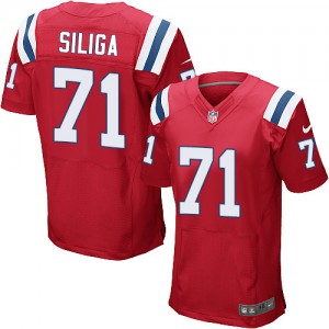 Hommes Nike New England Patriots # 71 Sealver Siliga élite rouge alternent NFL Maillot Magasin