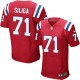 Men Nike New England Patriots &71 Sealver Siliga Elite Red Alternate NFL Jersey