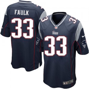 Couleur NFL maillot de l'équipe jeunesse Nike New England Patriots # 33 Kevin Faulk Élite Navy Blue