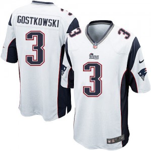 Jeunesse Nike New England Patriots # 3 Stephen Gostkowski Élite blanc NFL Maillot Magasin