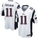 Youth Nike New England Patriots &11 Julian Edelman Elite White NFL Jersey