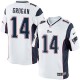 Youth Nike New England Patriots &14 Steve Grogan Elite White NFL Jersey