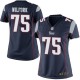 Women Nike New England Patriots &75 Vince Wilfork Elite Navy Blue Team Color NFL Jersey