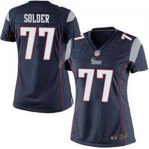 Femmes Nike New England Patriots # 77 Nate soudure élite bleu marine équipe NFL Maillot Magasin de couleur