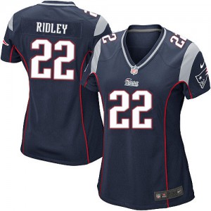 Femmes Nike New England Patriots # 22 Stevan Ridley élite bleu marine équipe NFL Maillot Magasin de couleur
