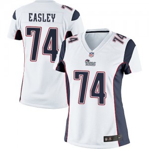 Femmes Nike New England Patriots # 74 Dominique Easley Élite blanc NFL Maillot Magasin