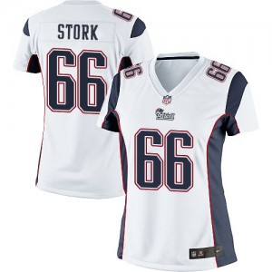 Femmes Nike New England Patriots # 66 Stork Bryan Élite blanc NFL Maillot Magasin