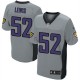Men Nike Baltimore Ravens &52 Ray Lewis Elite Grey Shadow NFL Jersey