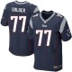 Men Nike New England Patriots &77 Nate Solder Elite Navy Blue Team Color NFL Jersey