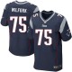 Men Nike New England Patriots &75 Vince Wilfork Elite Navy Blue Team Color NFL Jersey