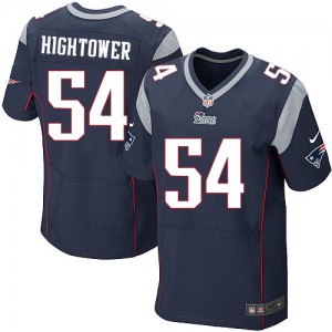 Hommes Nike New England Patriots # 54 Dont'a Hightower Élite bleu marine équipe NFL Maillot Magasin de couleur