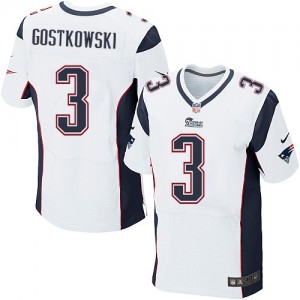 Hommes Nike New England Patriots # 3 Stephen Gostkowski Élite blanc NFL Maillot Magasin