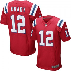 Hommes Nike New England Patriots # 12 Tom Brady élite rouge alternent NFL Maillot Magasin