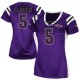 Women Nike Baltimore Ravens &5 Joe Flacco Elite Purple Draft Him Shimmer NFL Jersey