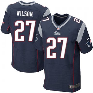 Hommes Nike New England Patriots # 27 équipe bleu marine d'élite Tavon Wilson NFL Maillot Magasin de couleur