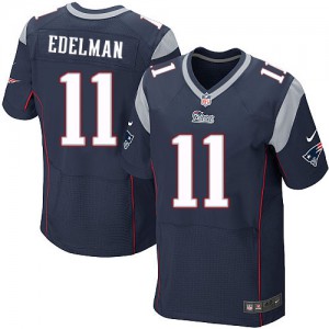 Hommes Nike New England Patriots # 11 Julian Edelman Ã©lite bleu marine Ã©quipe NFL Maillot Magasin de couleur