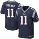 Men Nike New England Patriots &11 Julian Edelman Elite Navy Blue Team Color NFL Jersey