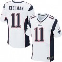 Men Nike New England Patriots &11 Julian Edelman Elite White NFL Jersey