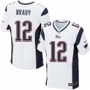 Men Nike New England Patriots &12 Tom Brady Elite White NFL Jersey