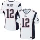 Hommes Nike New England Patriots # 12 Tom Brady Élite blanc NFL Maillot Magasin