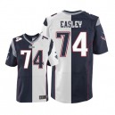 Men Nike New England Patriots &74 Dominique Easley Elite Team/Road Two Tone NFL Jersey