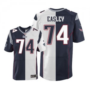 Hommes Nike New England Patriots # 74 Dominique Easley Élite Team/route deux tonnes NFL Maillot Magasin