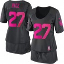 Women Nike Baltimore Ravens &27 Ray Rice Elite Dark Grey Breast Cancer Awareness NFL Jersey
