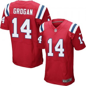 Hommes Nike New England Patriots # 14 Steve Grogan Élite rouge alternent NFL Maillot Magasin