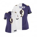 Women Nike Baltimore Ravens &9 Justin Tucker Elite Team/Road Two Tone NFL Jersey