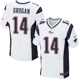 Hommes Nike New England Patriots # 14 Steve Grogan Élite blanc NFL Maillot Magasin