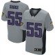 Men Nike Baltimore Ravens &55 Terrell Suggs Elite Grey Shadow NFL Jersey