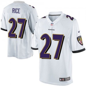 Jeunesse Nike Baltimore Ravens # 27 Ray Rice élite NFL blanc Maillot Magasin