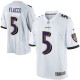 Youth Nike Baltimore Ravens &5 Joe Flacco Elite White NFL Jersey