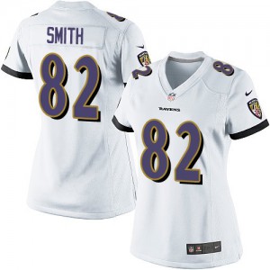 Femmes Nike Baltimore Ravens # 82 Torrey Smith Élite blanc NFL Maillot Magasin