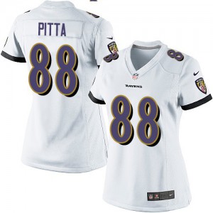 Femmes Nike Baltimore Ravens # 88 Dennis Pitta Élite blanc NFL Maillot Magasin