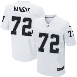 Hommes Nike Oakland Raiders # 72 John Matuszak Élite blanc NFL Maillot Magasin