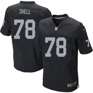 Hommes Nike Las Vegas Raiders # 78 Shell Art élite noir équipe NFL Maillot Magasin de couleur