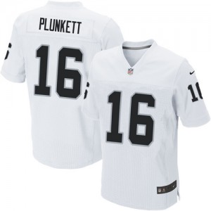 Hommes Nike Las Vegas Raiders # 16 Jim Plunkett Élite blanc NFL Maillot Magasin