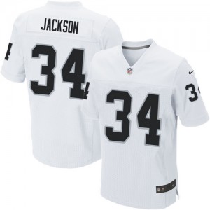 Hommes Nike Las Vegas Raiders # 34 Bo Jackson Élite blanc NFL Maillot Magasin