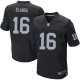 Men Nike Oakland Raiders &16 George Blanda Elite Black Team Color NFL Jersey