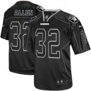 Men Nike Oakland Raiders &32 Marcus Allen Elite Lights Out Black NFL Jersey
