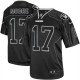 Men Nike Oakland Raiders &17 Denarius Moore Elite Lights Out Black NFL Jersey
