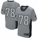 Men Nike Oakland Raiders &78 Art Shell Elite Grey Shadow NFL Jersey