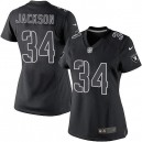 Women Nike Oakland Raiders &34 Bo Jackson Elite Black Impact NFL Jersey