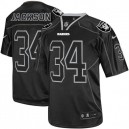 Youth Nike Oakland Raiders &34 Bo Jackson Elite Lights Out Black NFL Jersey