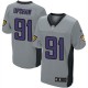 Men Nike Baltimore Ravens &91 Courtney Upshaw Elite Grey Shadow NFL Jersey